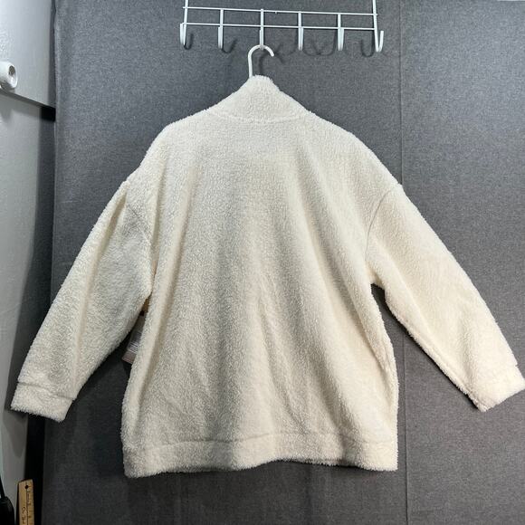 Skechers Womens Jeacket Downtime Sherpa Jacket Egret Size 2XL - Picture 2 of 12